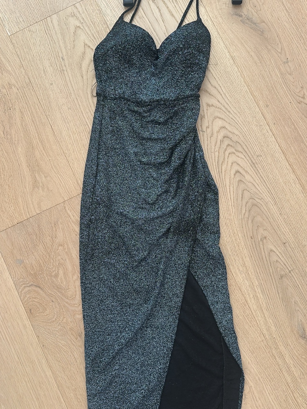 Windsor Sparkle Strapless Black Evening Dress